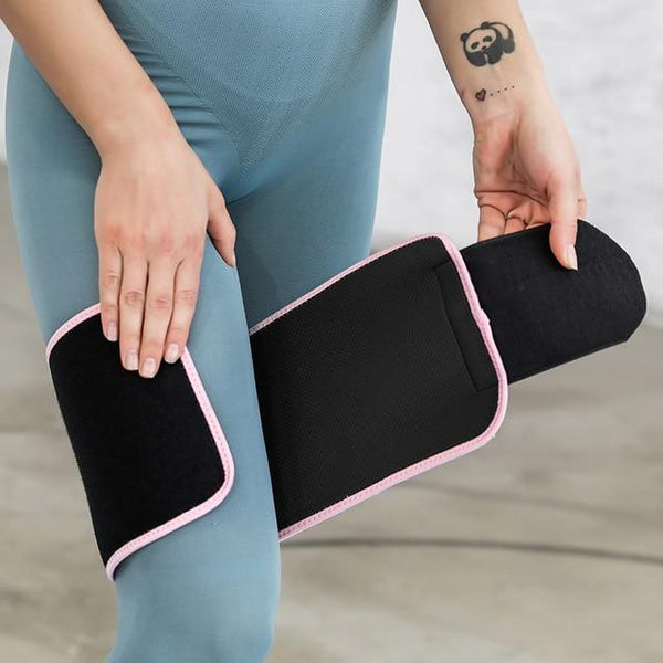 Sweat Belt Belt Sports Sweating Belt Arms 2pcs Waist Arms Thigh Belt Rubber Adjustable Wrap Body Building Fitness Accessories