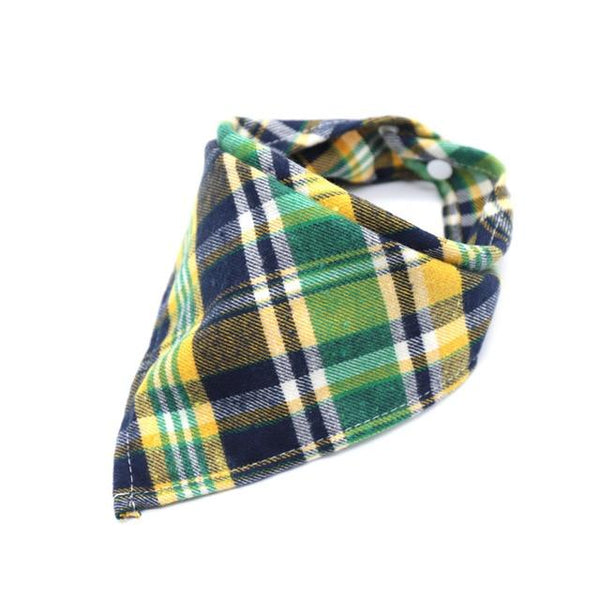 New Hot Sale Dog Bandana Scarf Pet Dog Cat Tie Cotton Plaid Washable Pet Scarf Dog Accessories