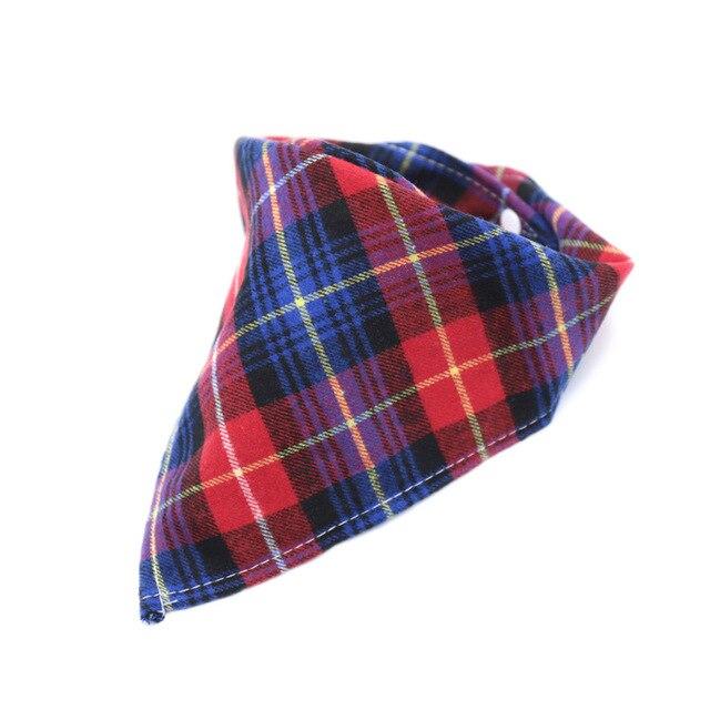 New Hot Sale Dog Bandana Scarf Pet Dog Cat Tie Cotton Plaid Washable Pet Scarf Dog Accessories