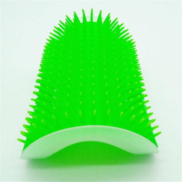Cat Corner Brush For Long Hair Squeaky Face Massage Comb Comfortable Self Grooming Brush Free Hand Wall Toy For Cats