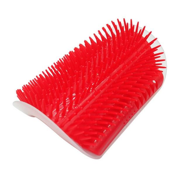 Cat Corner Brush For Long Hair Squeaky Face Massage Comb Comfortable Self Grooming Brush Free Hand Wall Toy For Cats