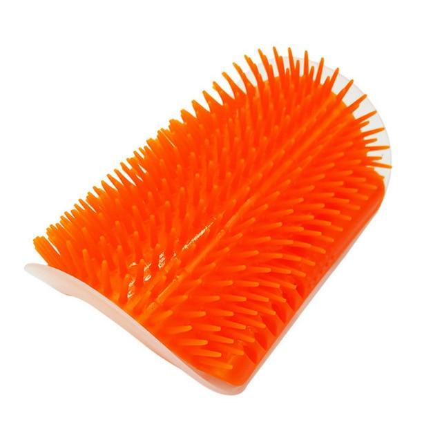 Cat Corner Brush For Long Hair Squeaky Face Massage Comb Comfortable Self Grooming Brush Free Hand Wall Toy For Cats