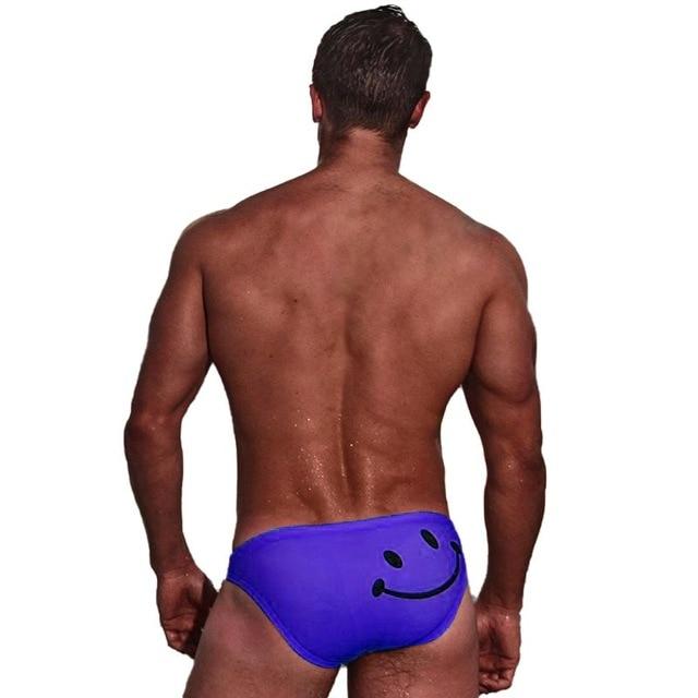 Men Swim Briefs Flowers Printed Breathable Elastic Cotton Beach Trunks Swimwear Swimsuit
