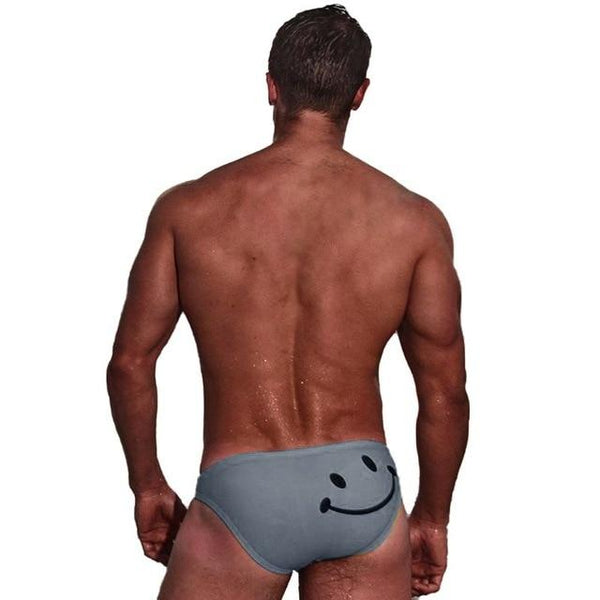 Men Swim Briefs Flowers Printed Breathable Elastic Cotton Beach Trunks Swimwear Swimsuit