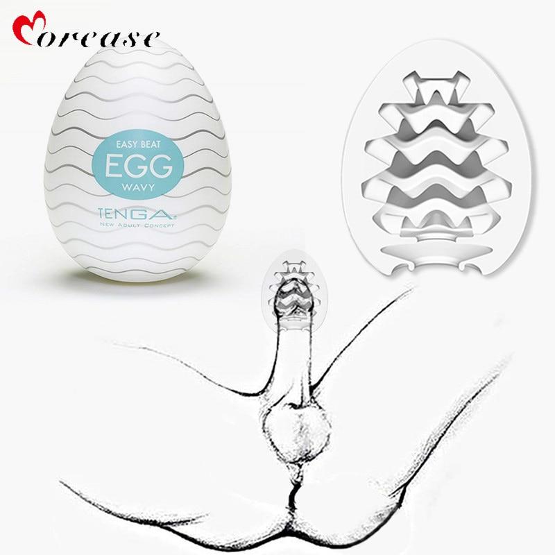 Morease Masturbator Artificial Vagina Eggs Real Pussy Penis Pump Trainer Adult Massage Oral Sex Toys Men EGG G-spot Stimulator