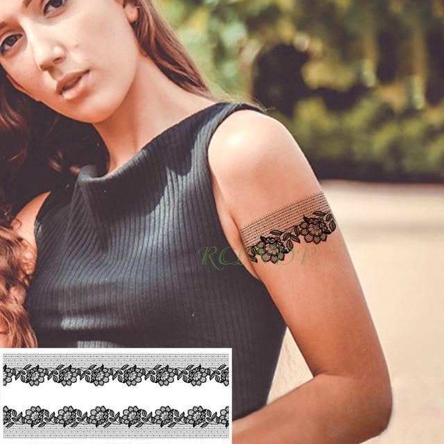 Waterproof Temporary Tattoo Sticker Tribal totem band Fake Tatto Personality Flash Tatoo Waist Arm Foot Tato for Girl Women Men