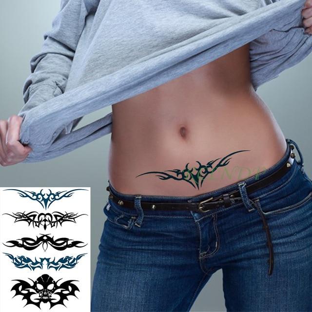 Waterproof Temporary Tattoo Sticker Tribal totem band Fake Tatto Personality Flash Tatoo Waist Arm Foot Tato for Girl Women Men