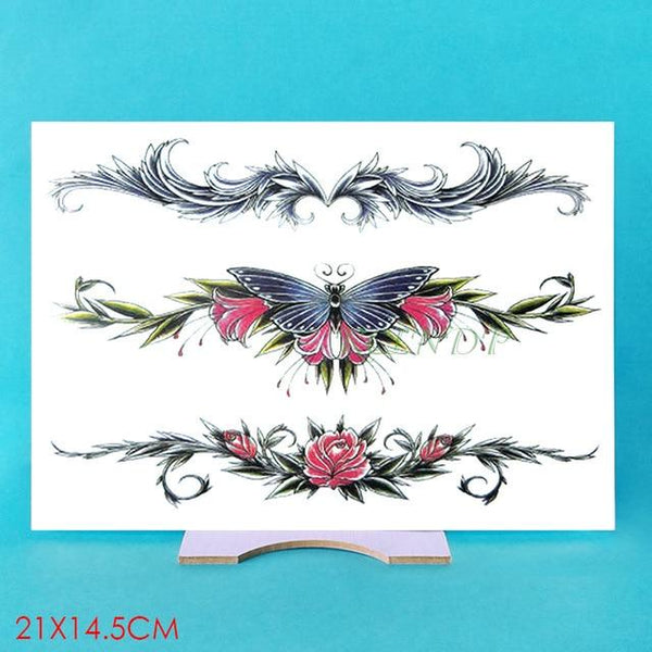 Waterproof Temporary Tattoo Sticker Tribal totem band Fake Tatto Personality Flash Tatoo Waist Arm Foot Tato for Girl Women Men