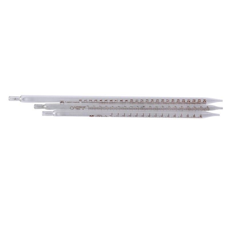 1pc 8 style 15 ml 20 ml 25 ml Glass Graduated Pipette With Rubber Bulb Lab Chemistry Dropper Dispensing