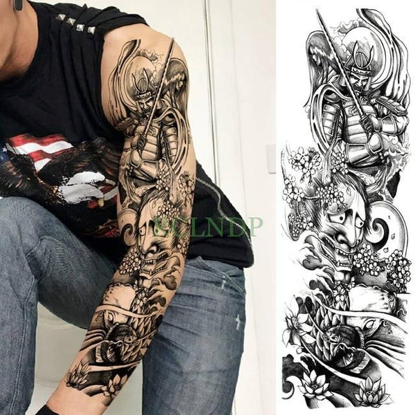 Waterproof Temporary Tattoo Sticker Angel wing tiger flower full arm large size fake tatto flash tatoo sleeve tato for men women