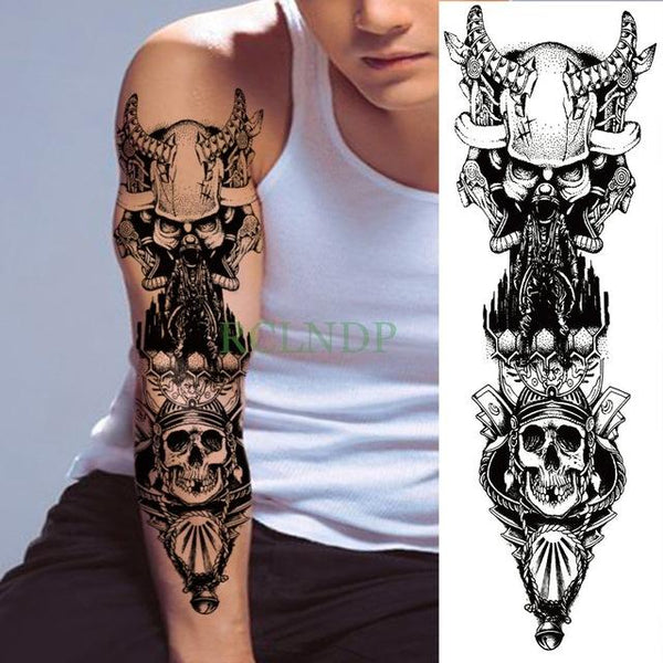 Waterproof Temporary Tattoo Sticker Angel wing tiger flower full arm large size fake tatto flash tatoo sleeve tato for men women