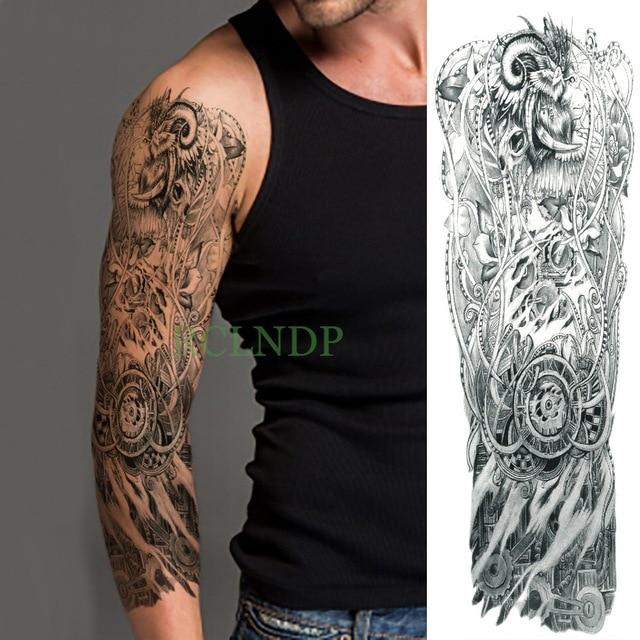 Waterproof Temporary Tattoo Sticker Angel wing tiger flower full arm large size fake tatto flash tatoo sleeve tato for men women