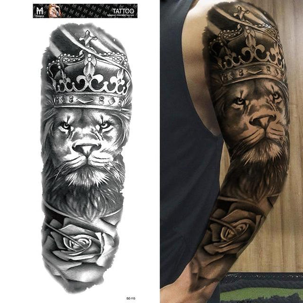 Waterproof Temporary Tattoo Sticker Angel wing tiger flower full arm large size fake tatto flash tatoo sleeve tato for men women