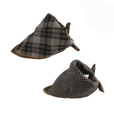 1 Pcs New Dog Bandana Cotton Linen Plaid Pet Bandana Scarf Bow Ties Collar Square Cat Samll Middle Large Dog Grooming Products