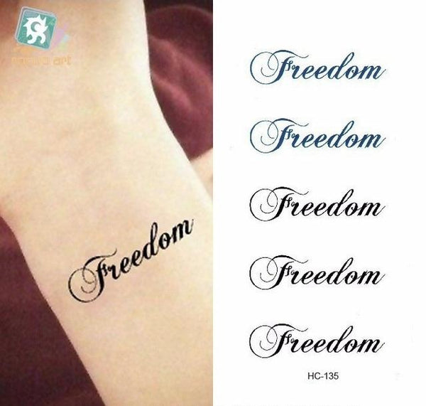 Waterproof Temporary Tattoo Sticker Black Devil Doesn't Sleep English Letters Flash Tatoo Fake Tatto Neck Wrist For Woman Men