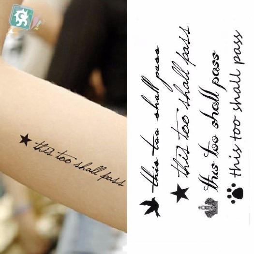 Waterproof Temporary Tattoo Sticker Black Devil Doesn't Sleep English Letters Flash Tatoo Fake Tatto Neck Wrist For Woman Men