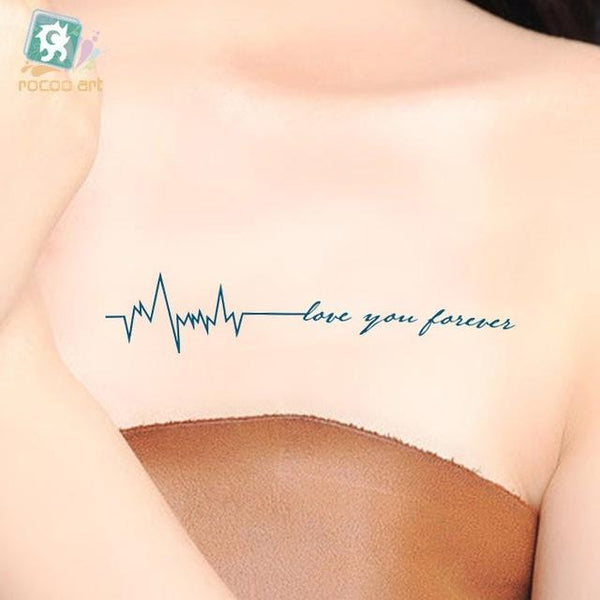 Waterproof Temporary Tattoo Sticker Black Devil Doesn't Sleep English Letters Flash Tatoo Fake Tatto Neck Wrist For Woman Men