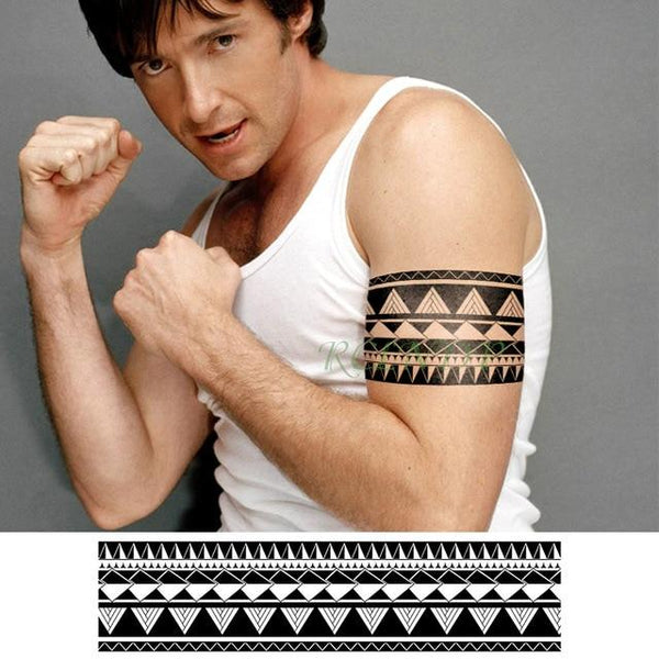 Waterproof Temporary Tattoo Sticker stripe Bar code streak line Fake Tatto Flash Tatoo Back leg Abdomen Arm for Men Women