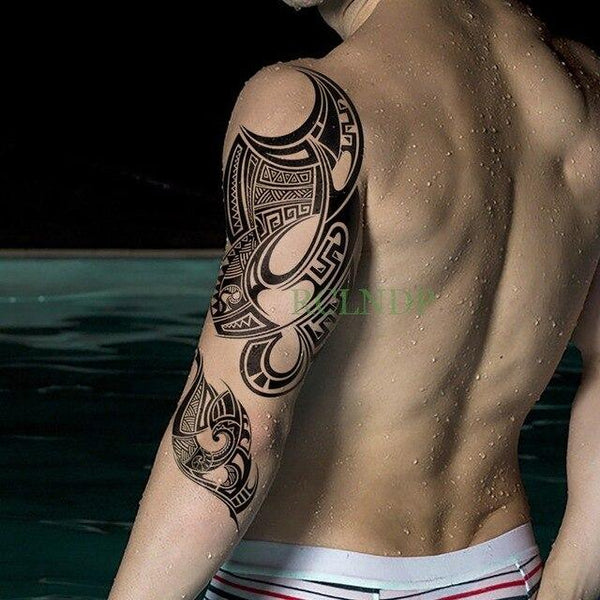 Waterproof Temporary Tattoo Sticker stripe Bar code streak line Fake Tatto Flash Tatoo Back leg Abdomen Arm for Men Women