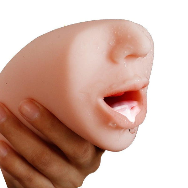 Realistic Oral Adult Sex Toys Real Deep Throat Mouth Male Masturbator Pocket Pussy With Sexy Tongue Men Penis Masturbation Cup