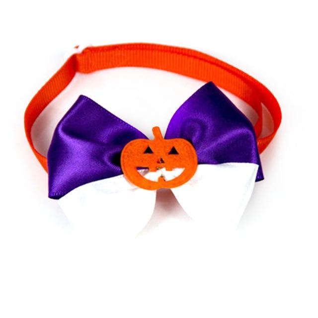 Pet Cosplay Supplies Halloween Black Bat Wings and pumpkin Witch Skull Tie for Dog Cat Funny Cosplay Costume Accessories