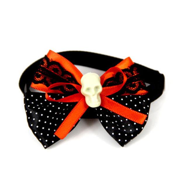 Pet Cosplay Supplies Halloween Black Bat Wings and pumpkin Witch Skull Tie for Dog Cat Funny Cosplay Costume Accessories