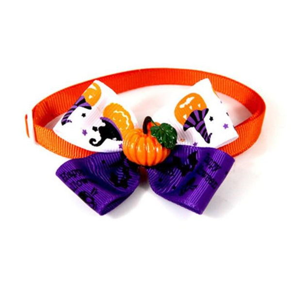 Pet Cosplay Supplies Halloween Black Bat Wings and pumpkin Witch Skull Tie for Dog Cat Funny Cosplay Costume Accessories