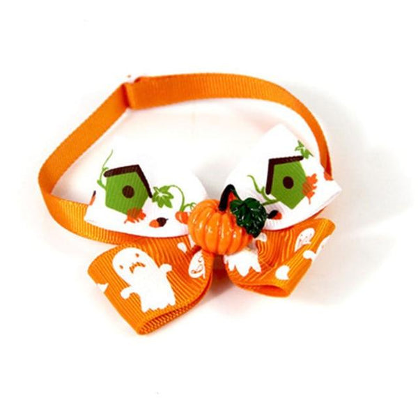 Pet Cosplay Supplies Halloween Black Bat Wings and pumpkin Witch Skull Tie for Dog Cat Funny Cosplay Costume Accessories