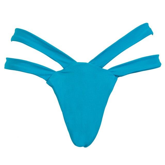 2019 New Hot Sale Black V Shape Sexy Brazilian Bikini Bottom Women Swimwear Swimsuit Trunk Tanga Micro Briefs Panties Underwear
