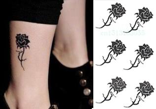 Waterproof Temporary Tattoo Stickers Beautiful Flower Rose fake Tatto Flash Tatoo Tatouage Hand Back Foot Arm for Girl Women Men