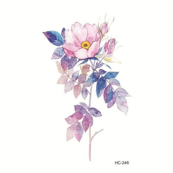 Waterproof Temporary Tattoo Stickers Beautiful Flower Rose fake Tatto Flash Tatoo Tatouage Hand Back Foot Arm for Girl Women Men