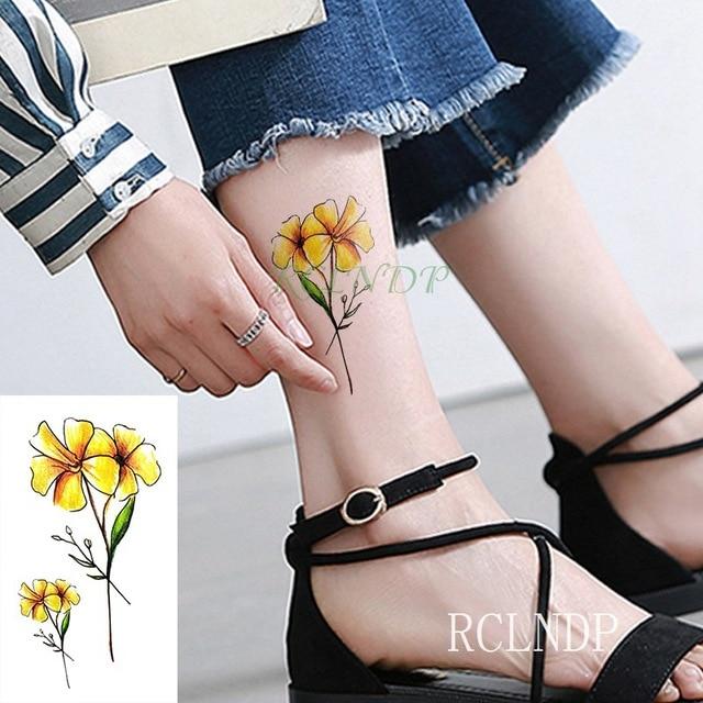 Waterproof Temporary Tattoo Stickers Beautiful Flower Rose fake Tatto Flash Tatoo Tatouage Hand Back Foot Arm for Girl Women Men