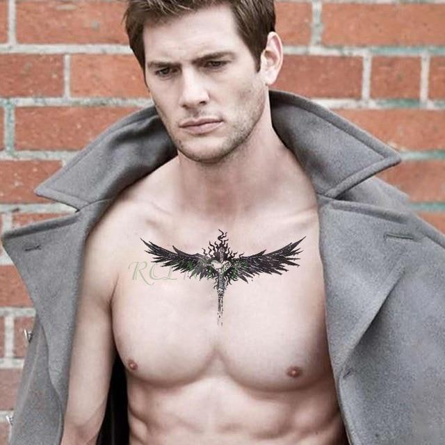 Waterproof Temporary Tattoo Sticker cool eagle wing man Fake Tatto Flash Tatoo Back leg Abdomen Arm tatouage for Girl Women Men