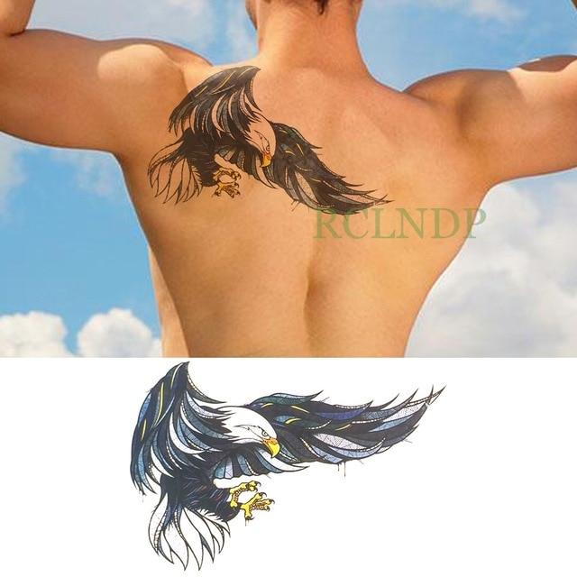 Waterproof Temporary Tattoo Sticker cool eagle wing man Fake Tatto Flash Tatoo Back leg Abdomen Arm tatouage for Girl Women Men