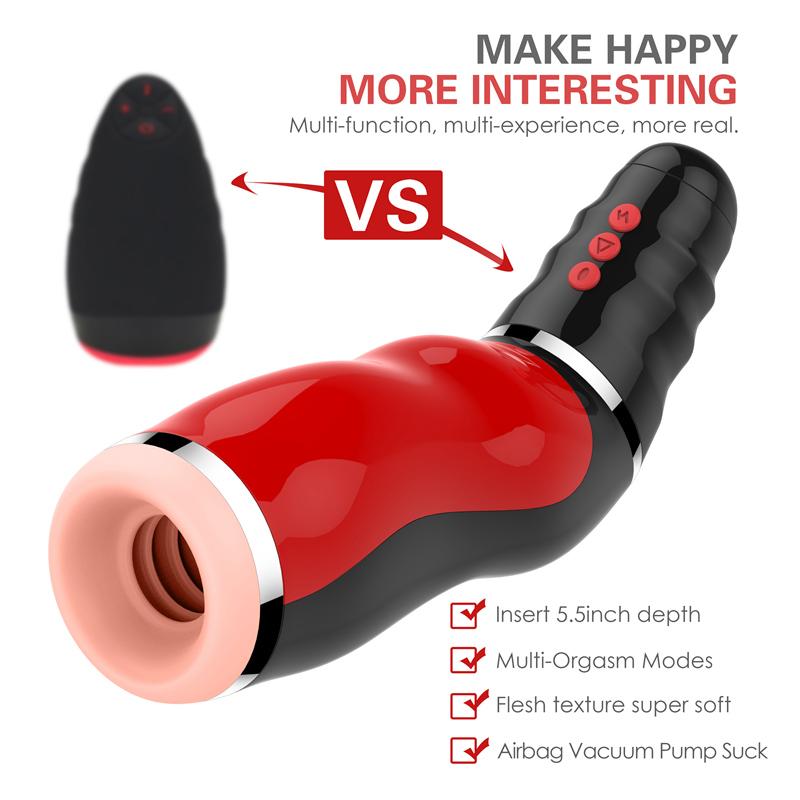 Real Oral Sucking Male Masturbator Deep Throat Clip Suction Masturbation Vibration Cup Sex Masturbators Sex Toys for Adults Men
