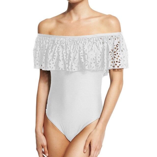 Ruffle Swimsuit Women 2019 One Piece Swimwear Female One-Piece Suits Bathing Suit Padded May Beachwear Swimming Suit For Women