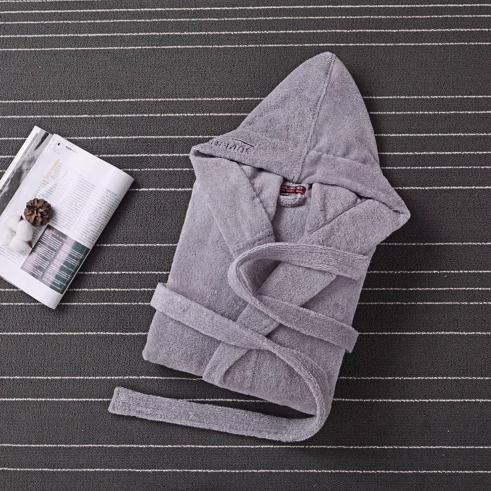 Big Size Cotton Bathrobe Winter Hooded big size Thick warm Winter Dressing Gown Long Robe Wedding Robe