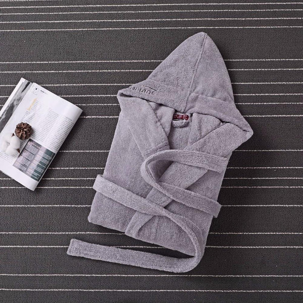 Big Size Cotton Bathrobe Winter Hooded big size Thick warm Winter Dressing Gown Long Robe Wedding Robe