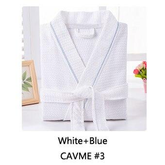CAVME 2019 Summer Waffle Bathrobe Cotton Kimono Hotel Robe for Women Family Men's Sleepwear Hooded Nightgown V-Neck Plus Size