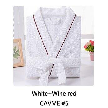 CAVME 2019 Summer Waffle Bathrobe Cotton Kimono Hotel Robe for Women Family Men's Sleepwear Hooded Nightgown V-Neck Plus Size