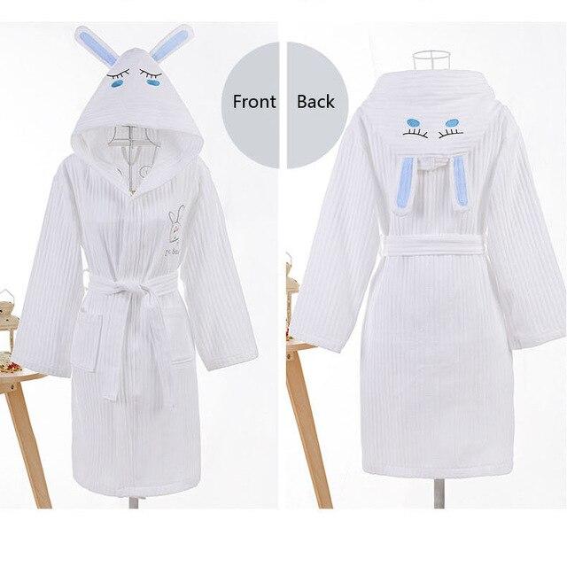 CAVME 2019 Summer Waffle Bathrobe Cotton Kimono Hotel Robe for Women Family Men's Sleepwear Hooded Nightgown V-Neck Plus Size