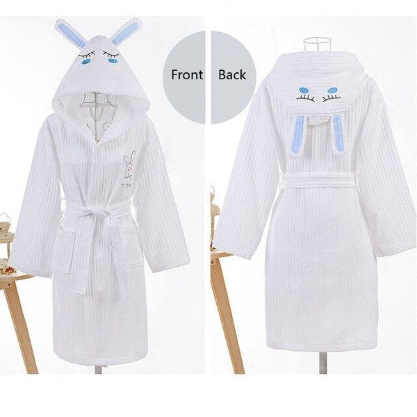 CAVME 2019 Summer Waffle Bathrobe Cotton Kimono Hotel Robe for Women Family Men's Sleepwear Hooded Nightgown V-Neck Plus Size