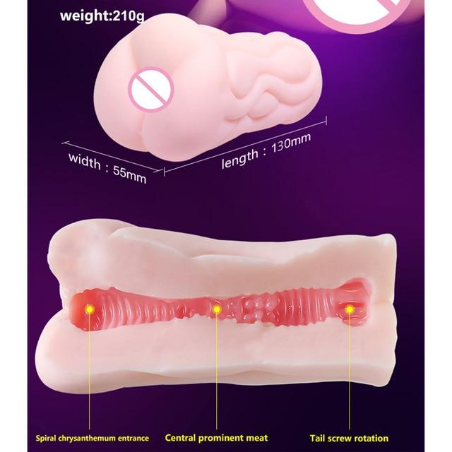 Silicone Male Masturbator Real Vagina Anus Pocket Pussy Realistic Artificial Vagina Masturbador Cup Anal Sex Toys for Men Toy