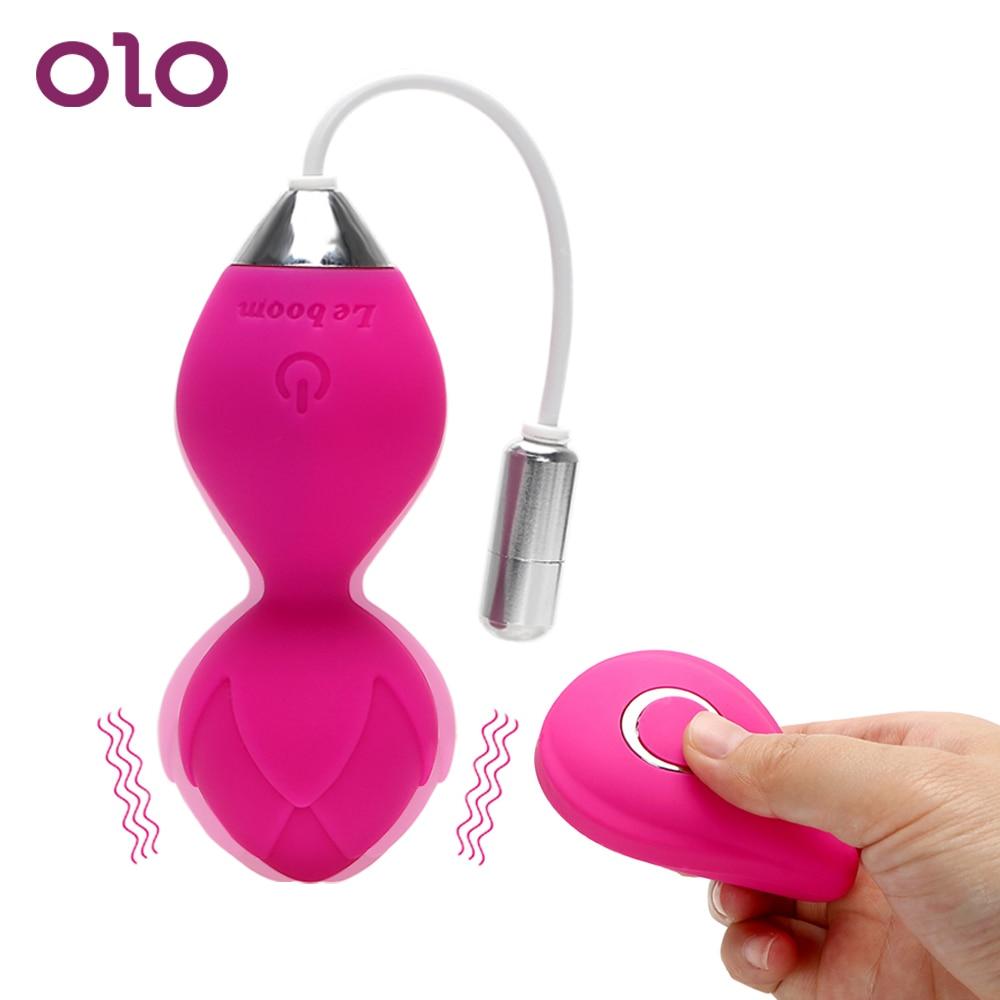 OLO Vibrator Kegel Ball Vibrating Egg Wireless Remote Control Exercise Vaginal Tightening Sex Toys for Women Clitoris Stimulator