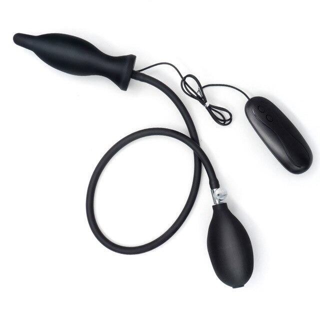 10 Speed Inflatable Anal Plug Vibrator Anal Dilator Prostate Massager Inflate Big Butt Plug Dildos Sex Toy For Men Women Gay