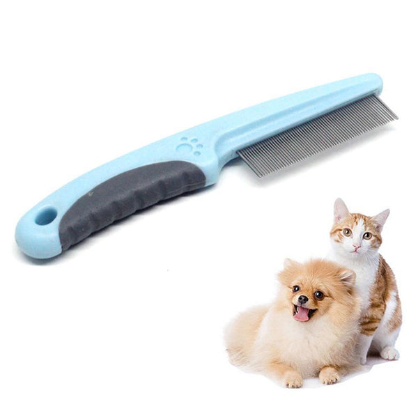 Pet Dog Grooming Comb Brush Single Row Teeth Paw Print Dog Hair Removal Brush Massage Comb Grooming Tool Pet Products