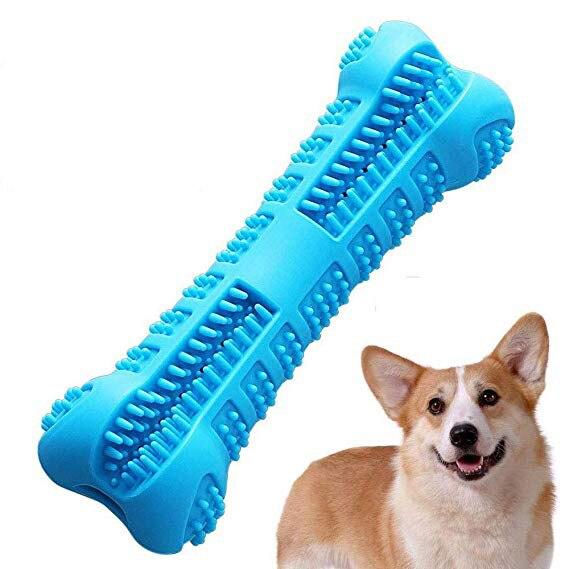 Dog Toothbrush Stick Pet Chew Toys Dog Teeth Brushing Cleaning Massage Nontoxic Natural Rubber Dog Dental Care Toothbrush Toy