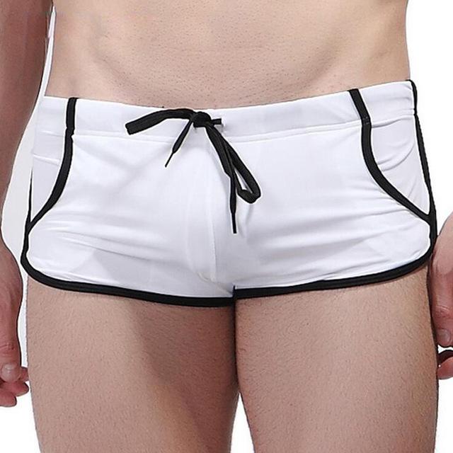 Men Summer Swimwear Quick Dry SwimmingTrunks Surfing Swim Briefs Tether Shorts Slim Short Pants Beach Sea Board Surf Swimsuit