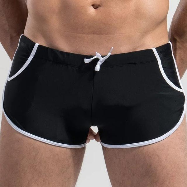 Men Summer Swimwear Quick Dry SwimmingTrunks Surfing Swim Briefs Tether Shorts Slim Short Pants Beach Sea Board Surf Swimsuit