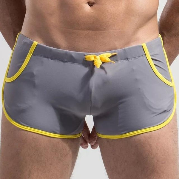 Men Summer Swimwear Quick Dry SwimmingTrunks Surfing Swim Briefs Tether Shorts Slim Short Pants Beach Sea Board Surf Swimsuit